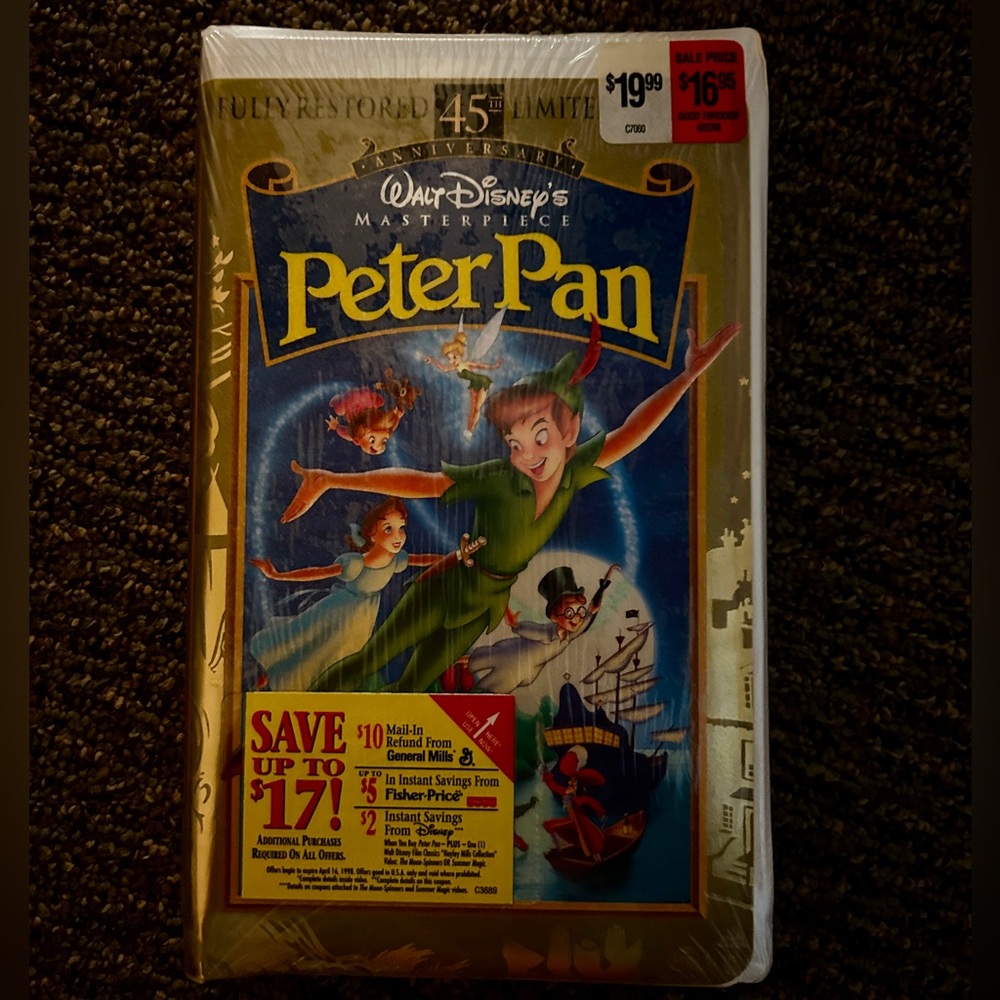 Vintage VHS Tape Peter Pan